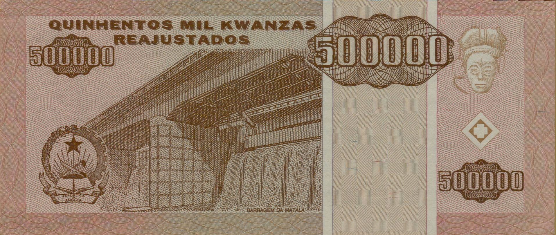 Angola 500000 1995 UNC P-140